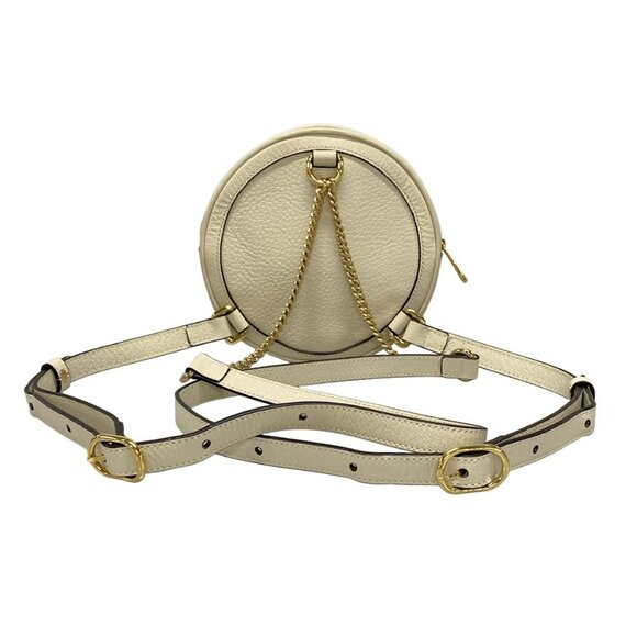 Auth GUCCI Ophidia Mini Backpack 598661 Cream Navy Red Leather Backpack - Picture 2 of 16